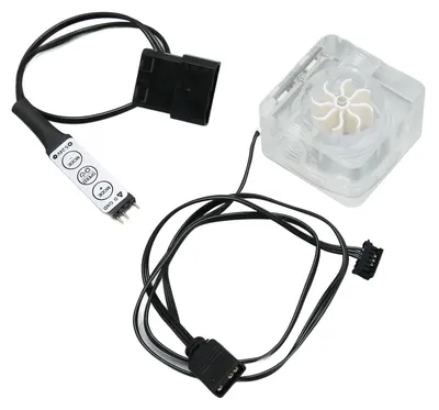 Image de Débitmètre à refroidissement par eau, filetage G1/4, 8 ailettes, 3 voies, compteur de vitesse rotatif en acrylique résistant pour ordinateur, blanc