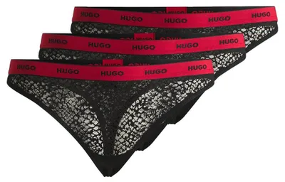 Imagen del producto de BOSS - Paquete de 3 tangas de encaje para mujer con logo, modelo 50535265
