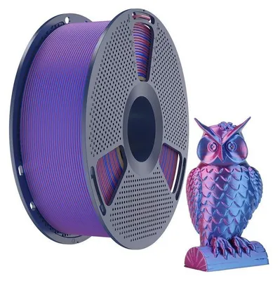 Obrázok produktu pre Sunlu PLA+ hodvábny filament, dvojfarebný, 1,75 mm, 1 kg - farba: červená/modrá
