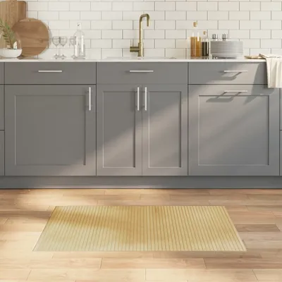Produktbild von HOMMIE Teppich Wohnzimmer - Modern Stil - Rechteckig Hell Natur 60x100cm Bambus DE278686 - Designerteppiche