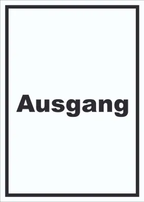 Produktbild von Ausgang Schild mit Text Exit Schluss hochkant A6 (105x148mm)