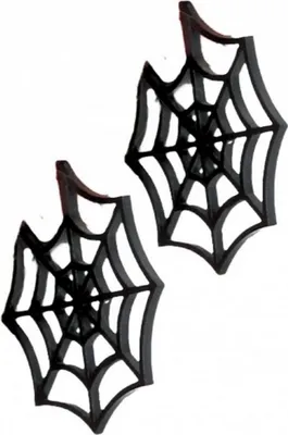 Produktbild von Fiestas Guirca - Spinnennetz-Ohrringe, Halloween FG358 (Einheitsgröße) (Schwarz)