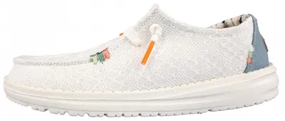 Immagine prodotto di Ciao! Scarpe da donna "Hey Dude" in stile boho, realizzate in lino, modello slippers, colore bianco, ideali per il tempo libero