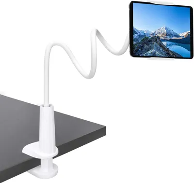 Produktbild von Gooseneck Tablet Halter, für 4-11 Zoll Tablets und Smartphones, 78 cm Lang, Flexible Arm Klemme für Bett