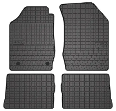 Produktbild von Gummi-Fußmatten für Renault Clio II 1998-2005 (Schrägheck) – 4-tlg, Schwarz, passgenau – Wielganizator SolidPRO