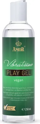 Produktbild von Vibratissimo Play Gel Vegan 250 ml | Gleitmittel Ohne tierische Inhaltsstoffe | Lubricant Gel Für Silikon Toys & Latexkondome geeignet