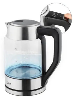 Produktbild von Zilan Digitaler Glas-Wasserkocher mit Digitalpanel, blaues LED-Licht, 1,7 Liter
