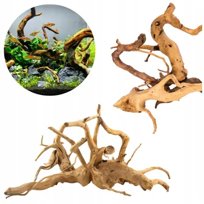 Immagine prodotto di Legno acquario Red Moor, radici naturali decorative massicce, set 5-7 pezzi per acquario d acqua dolce
