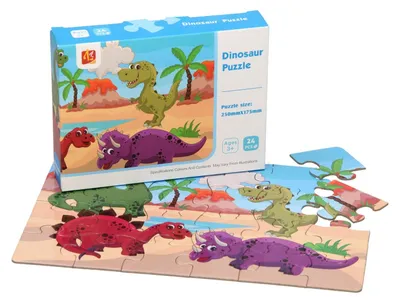 Imagen del producto de Rompecabezas de dinosaurios, 24 piezas.