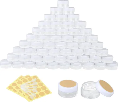 Produktbild von Cremebehaelter 5 ml, 60 Stueck, transparent, mit Schraubverschluss, fuer Cremes und Lotionen