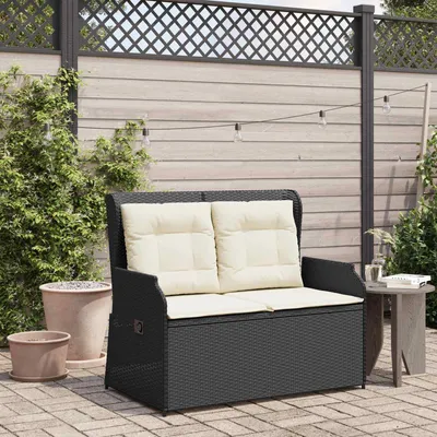 Immagine prodotto di Maison Exclusive - Panchina da giardino in polyrattan nero