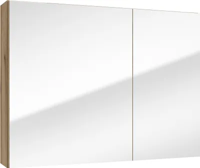 Produktbild von Badezimmer Spiegelschrank 80 cm Eiche RIVA-107