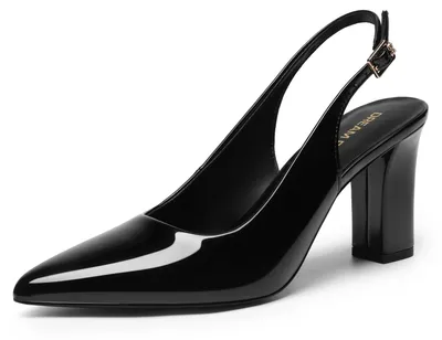 Produktbild von DREAM PAIRS Damen Slingback-Absätze Pumps,Size 39,Schwarz-Pat – Größe 39 EU, Schwarz Pat