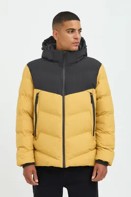 Immagine prodotto di Blend BHOuterwear Giacca trapuntata da uomo Giacca invernale con cappuccio Mentoniera elastica Tasche con zip Polsini a costine Vestibilità regolare