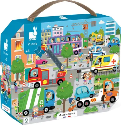 Produktbild von JANOD Puzzle im Koffer City 36 Teile