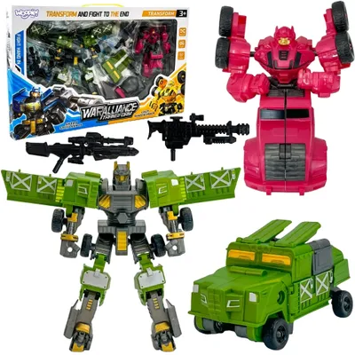 Obrázok produktu pre Sada bojových áut 4 v 1 s transformujúcimi sa robotmi Woopie