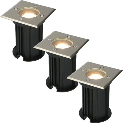 Produktbild von hoftronic LED Bodeneinbaustrahler 3x4W 345lm 6500K IP67 Edelstahl