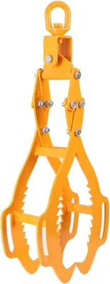 Produktbild von Forstzange für Baumstämme, 3-28 Zoll 1500kg Zugkraft, mit 4-Kralle | Rückezange Holzzange Hebezange mit 4 Krallen, Holzgreifer Packzange Schleppzange, Kohlenstoffstahl