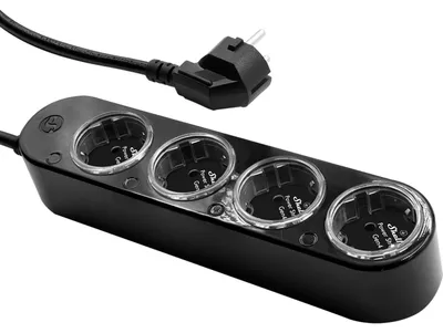 Image de Bloc Multiprise Intelligent Shelly 4 Prises 1,5 m Noir