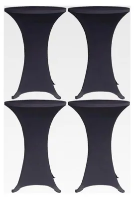Produktbild von Tischhussen für Stehtische 4er Set Stretchhusse Ø60 cm anthrazit