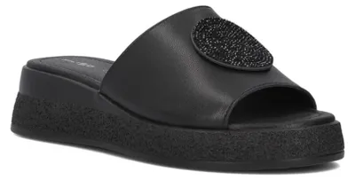Produktbild von Damen Sommerschuhe in Schwarz mit Zierleiste am Obermaterial und modernem Design