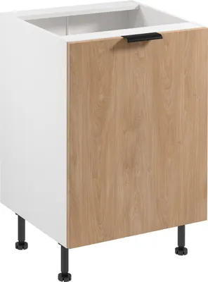 Produktbild von Küchenunterschrank 60 cm ohne Arbeitsplatte Küchenschrank, Sorento D60 Sonoma Eiche / Weiß