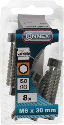 Produktbild von Connex Innensechskantschraube CY M6x30 8 Stück VZ - KY4120630