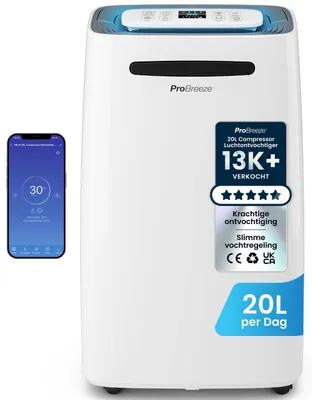 Immagine prodotto di Deumidificatore da 20 litri al giorno - Bianco - Elettrico