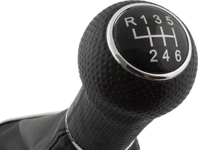 PREMIUM Schaltknauf Knauf Schwarz Naht Chrom 6-Gang für VW Golf 4 IV Bora – Produktansicht