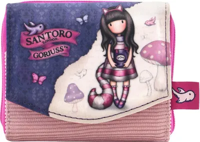 Produktbild von Geldbeutel Gorjuss Cheshire cat Rosa Lila (16 x 9,5 x 3 cm)