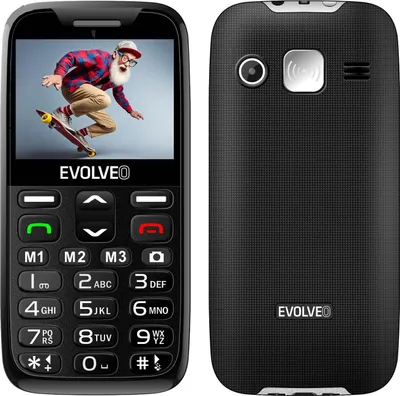 Produktbild von EVOLVEO EasyPhone XR, Telefon für Senioren mit Ladestation, 2,3" 320 x 240/1xSIM/0,3Mpx/microSDHC/1000 mAh/schwarz