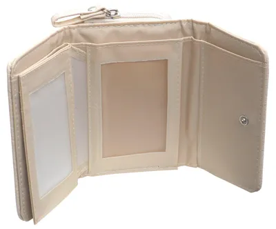 Produktbild von Geldbörse Damen Portemonnaie Portmonee Geldtasche Organizer Vergan Beige