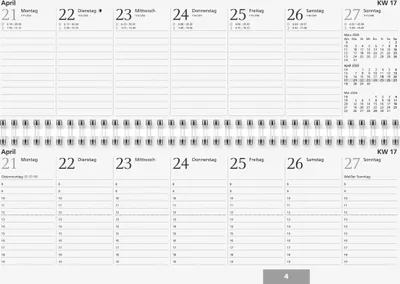 A spread of a planner or calendar, showing multiple days with lines for notes.
