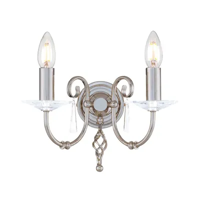 Produktbild von Elstead Aegean Wandleuchte E14 2-fach Poliertes Nickel