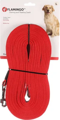 Produktbild von Flamingo Trainings- und Schleppleine Xeno rot, Maße: 1500 cm / 20 mm