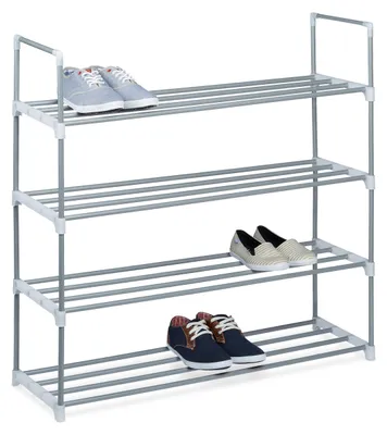 Produktbild von Metall Schuhregal mit 4 Ebenen, 93 x 90 x 30 cm