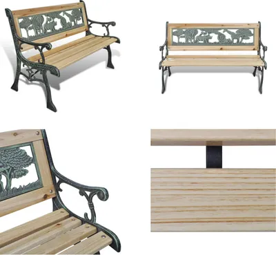 Produktbild von vidaXL Kinder Gartenbank 84 cm Holz - Gartenbank - Gartenbänke - Terrassenbank - Terrassenbänke