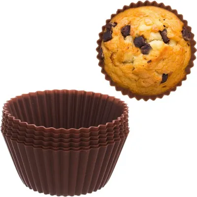 Obrázok produktu pre Orion Forma na pečenie muffinov Forma na muffiny Silikónová forma na pečenie Formy na muffiny 6 kusov