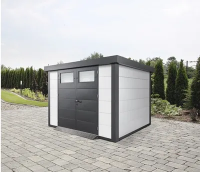 Produktbild von Gartenhaus Classico 3024 inkl. Regenrinne 318 x 258 cm weiß