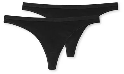 Produktbild von Schiesser Damen 2 er Pack String Gr. 40  schwarz