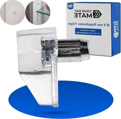 Produktbild von Bohrlochträger 5mm transparent Kunststoff Stahlstift Möbelstützen