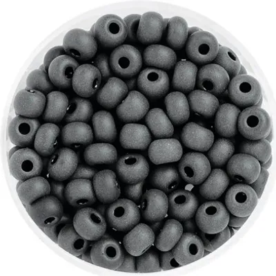 Produktbild von Rocailles opak schwarz 4,5 mm 17 g