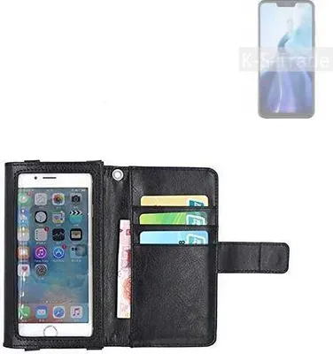 Produktbild von K-S-Trade Handy Hülle Schutz Hülle Kompatibel mit Cubot C20 Case mit Displayschutz / Schutzfolie Flip Cover Wallet case Etui Hülle schwarz