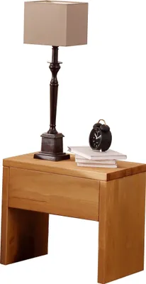 Produktbild von Nachttisch >BE-0820< in eichefarbig aus Kiefer massiv geölt - 30x40x25cm (BxHxT)