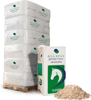 Produktbild von Allspan German Horse Holzspäne Classic 24kg x 15 Ballen 360kg Palette