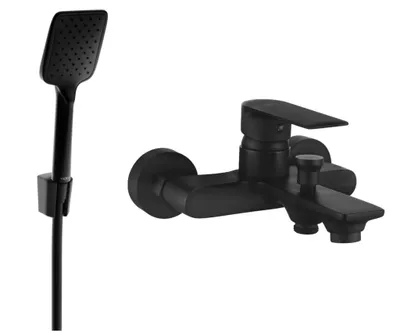 Zdjęcie produktu dla Mexen Royo R62 bateria wannowa z zestawem prysznicowym, czarna - 7223R62-70