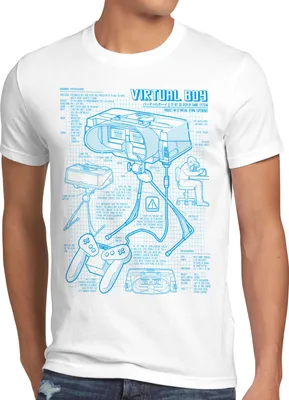 Produktbild von style3 Virtual Boy Blaupause Herren T-Shirt 32-Bit videospiel controller