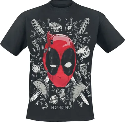Produktbild von Deadpool T-Shirt Herren Weird World schwarz Fan-Merch, Filme 100% Baumwolle L