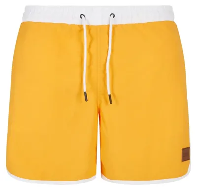 Imagen del producto de Urban Classics - Pantalones de baño para hombre TN173 (Talla S) (Blanco/Naranja vibrante)