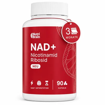 Produktbild von NAD+ Optimale Aufnahme Nicotinamid-Ribosid | 300 mg Hochdosiert 90 Kapseln | Anti-Aging, Gegen Müdigkeit | NAD+ Booster, Energie & Vitalität